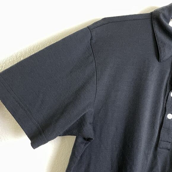 Vintage Swobo Merino Polo Shirt Small Mens Gray Short Sleeve Knit Cycling *Holes - Picture 4 of 11